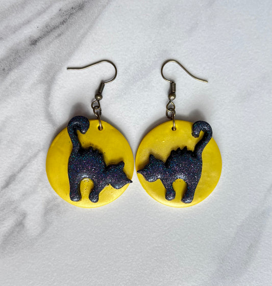 Black Cat Earrings