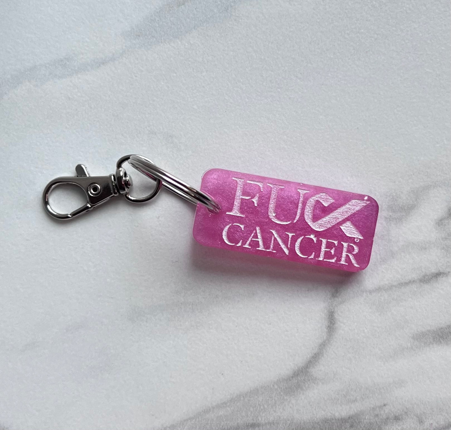 Cancer Ribbon Keychain