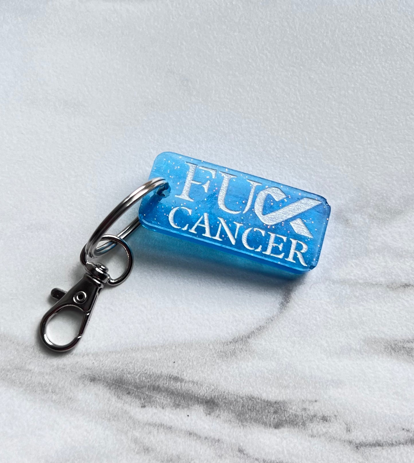 Cancer Ribbon Keychain