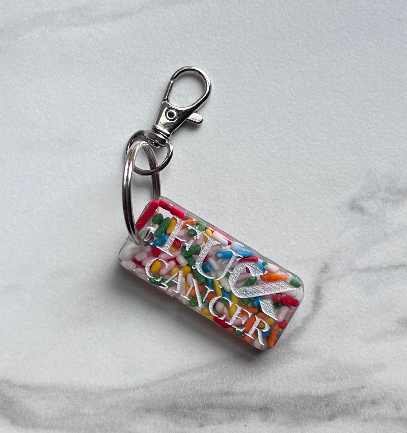 Cancer Ribbon Keychain